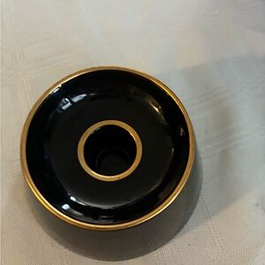 Lenox Mid Century Low Candle Holder with Gold